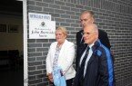 Yvonne Burnside (left), accompanied by Institute Chairman Keith McElhinney (centre) and Billy Gillard (right).